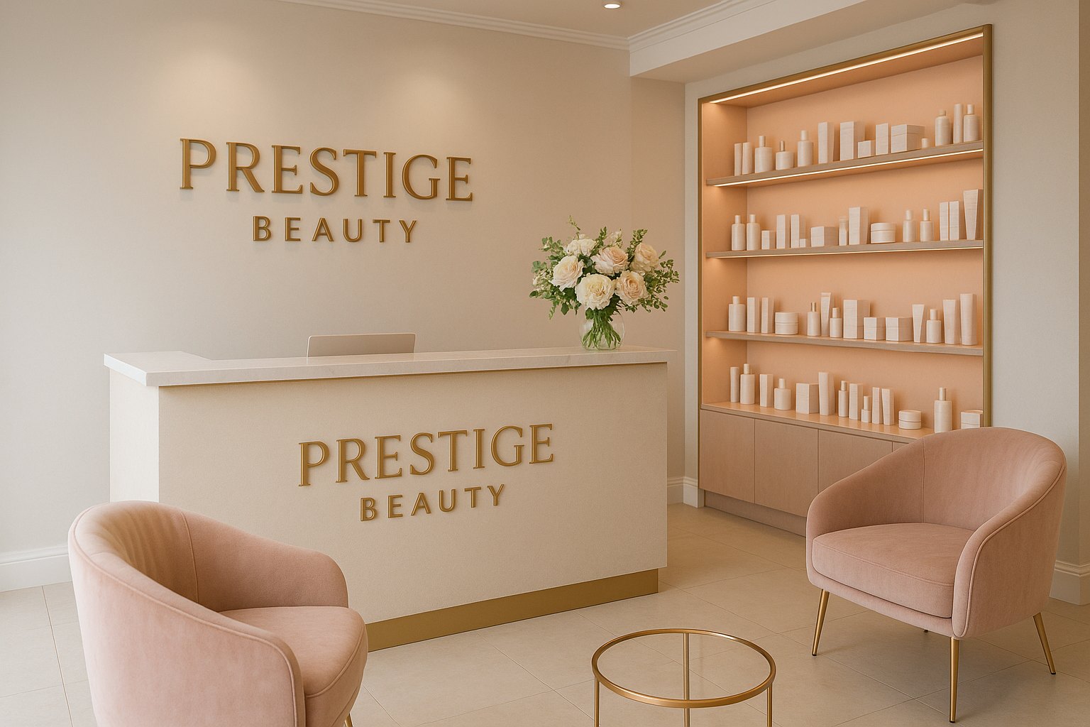 Recepcja salonu Prestige Beauty